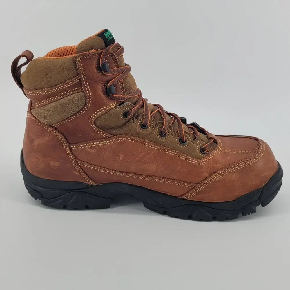 Hytest Apex Waterproof Composite Toe Work Boots 11.5W Brown Construction Safety